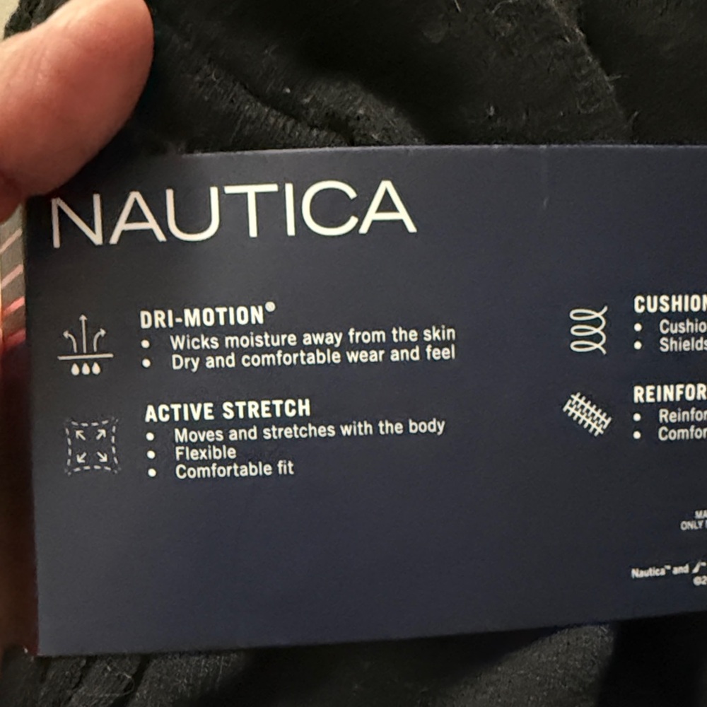 Nautica Men's Athletic Black Socks - 8 Pair Pack - Picture 3 of 3